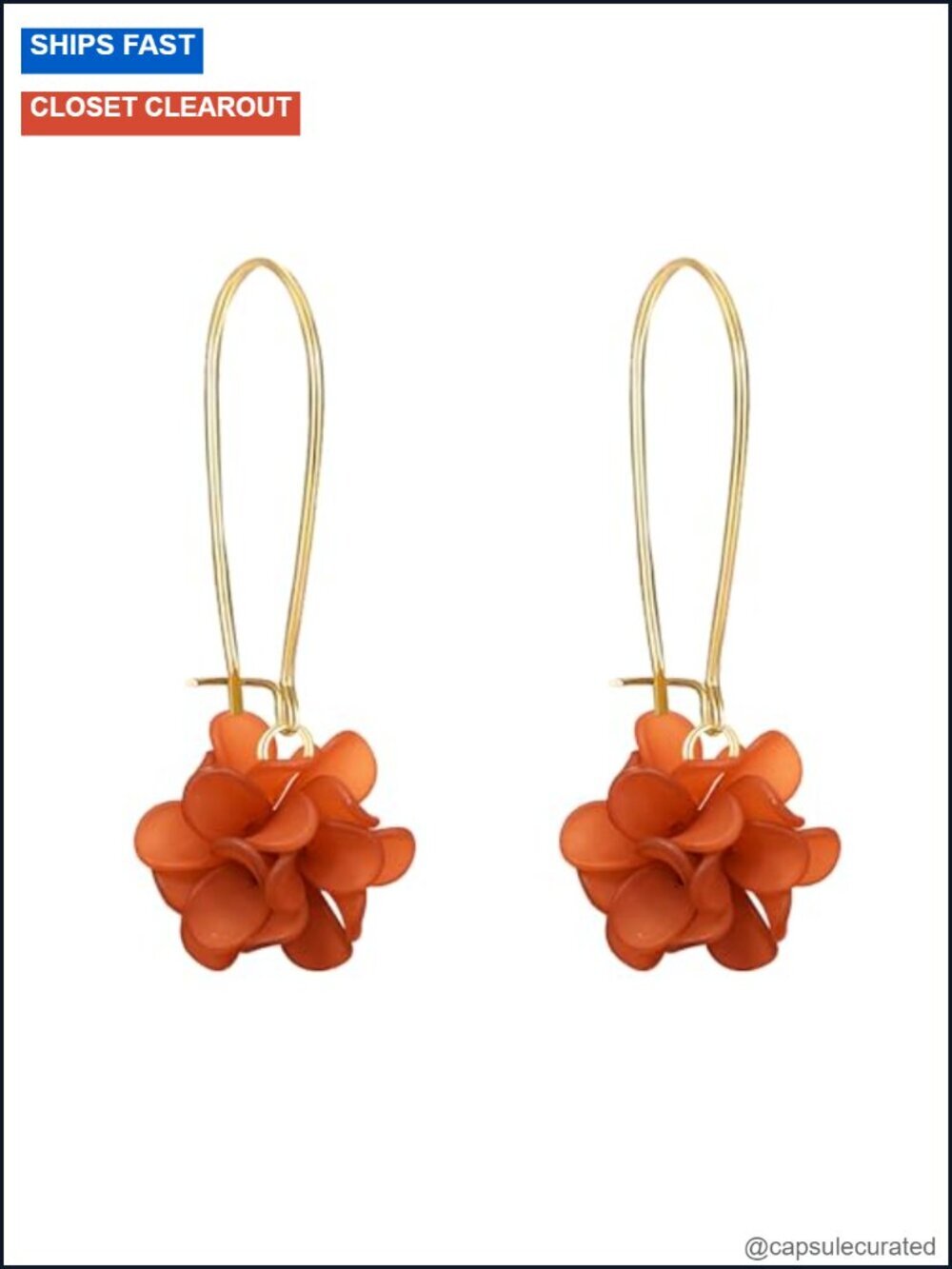 Boho Flower Cluster Ball Dangle Drop Earrings Resin Floral Earrings